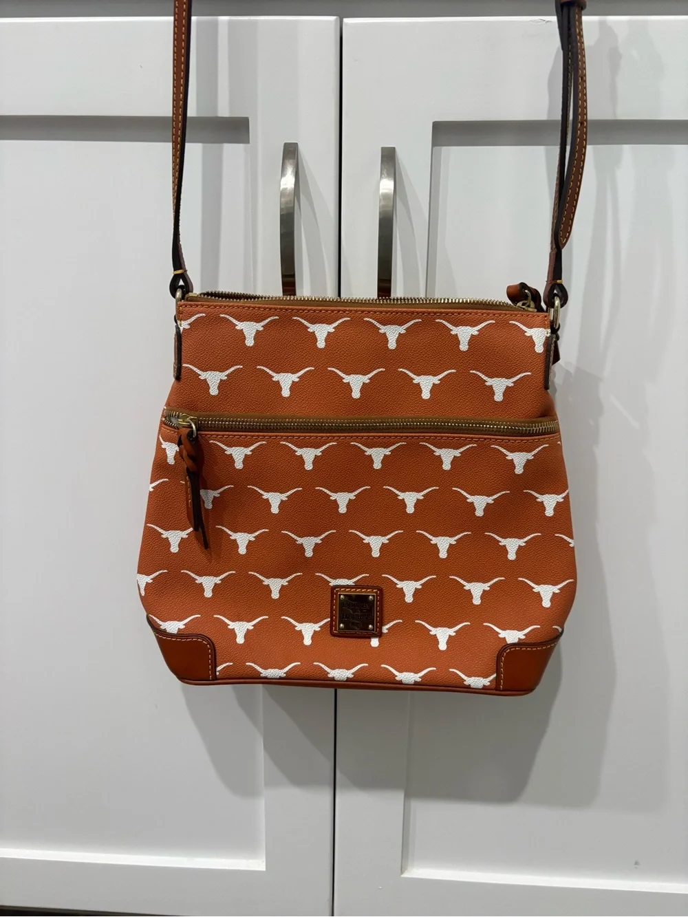 Dooney & Bourke Burnt Orange Texas Longhorn Crossbody Bag